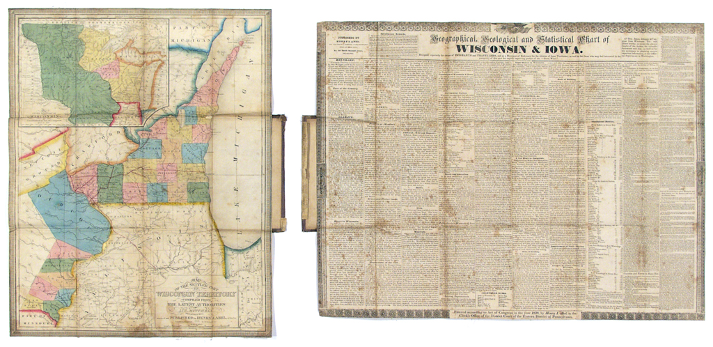 (WISCONSIN & IOWA.) Abel, Henry. Map of the Settled Part of Wisconsin Territory Compiled from the Latest Authorities.